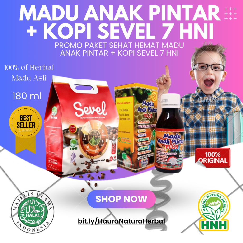 

Kopi Sevel 7 HNI + Madu Anak Pintar - Paket Sehat Hemat