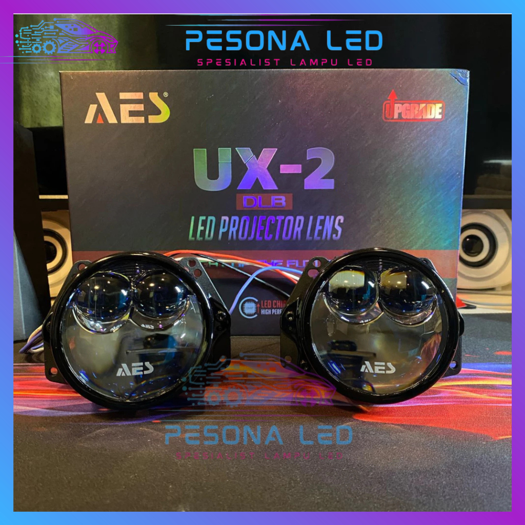 BI-LENS Projector Lens DLB 3 Inch Dual Low Beam UX2 75W Bi-led Merk AES