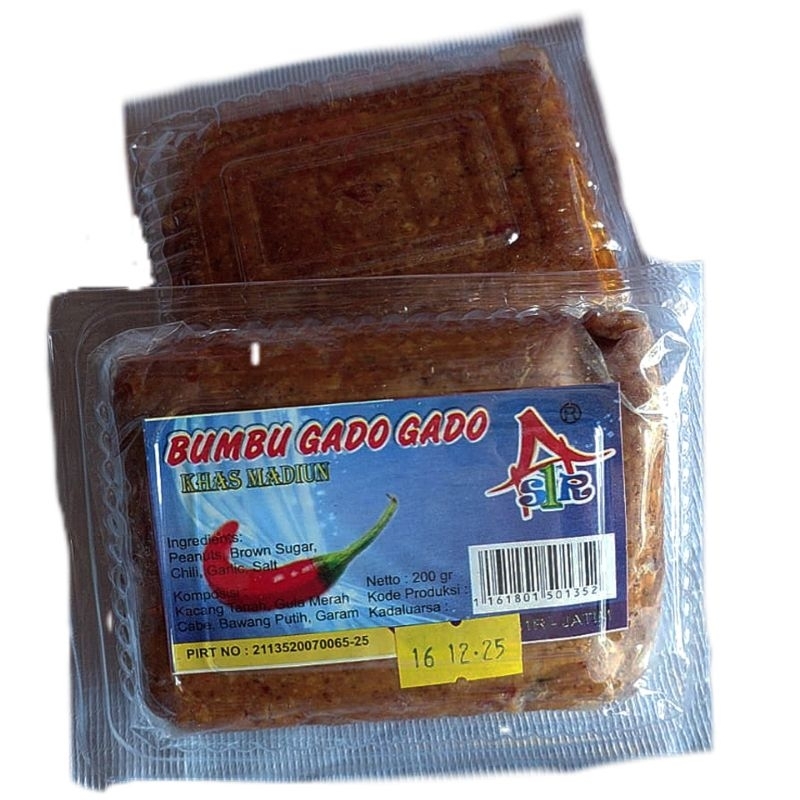 

Bumbu Kacang Gado Gado Instan 200gr Sambal Serbaguna Rempah Asli Khas Madiun