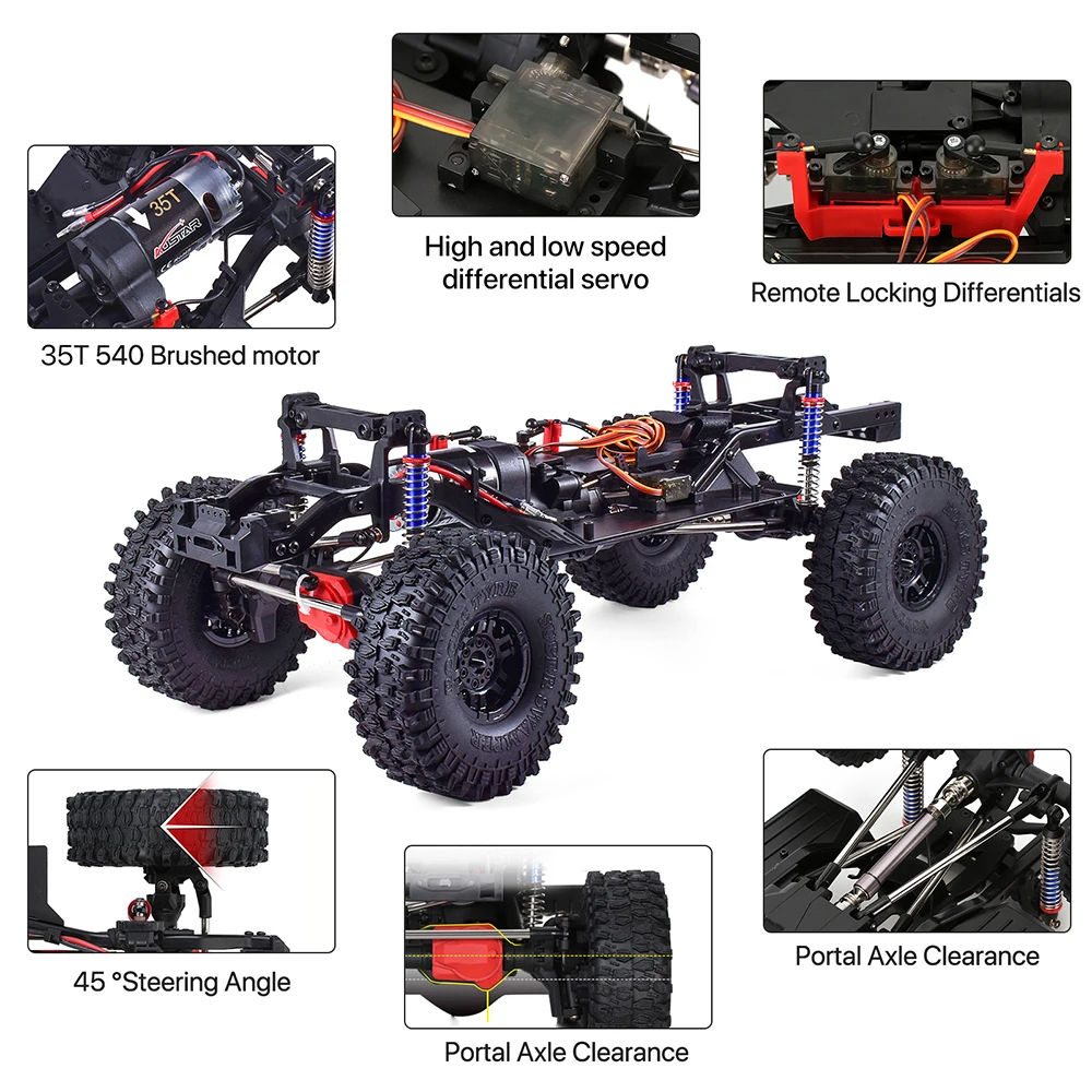 AUSTAR AX-8508 chasiss frame rc crawler 1:10 WB 313mm differential lock 2 speed AX8508 TRX4