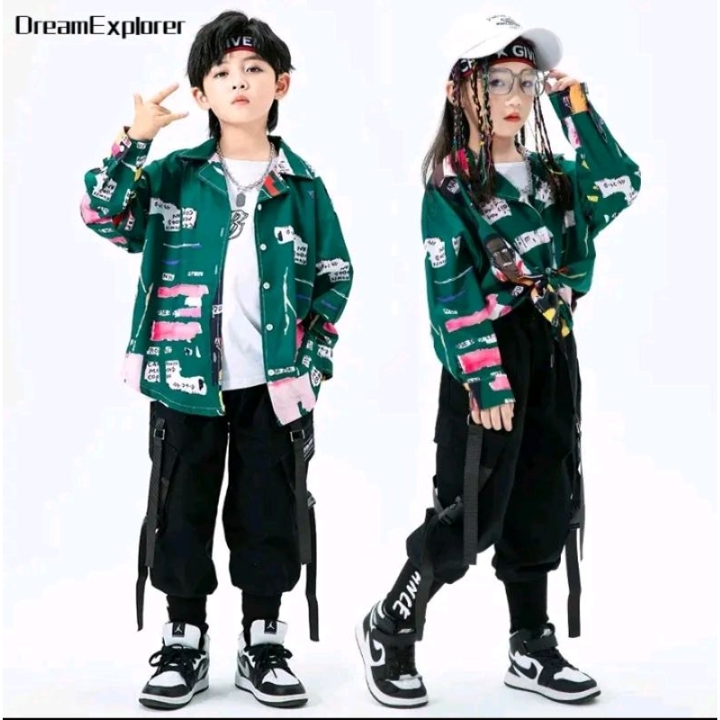 Celana Cargo Anak Model Korean Style Hip Hop