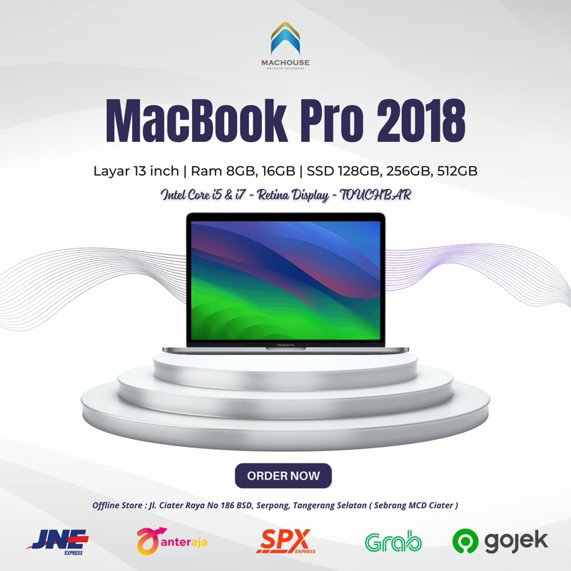 MacBook Pro 13 inch 2018 Touchbar Intel i5/i7 Ram 8/16GB | SSD 256/512GB