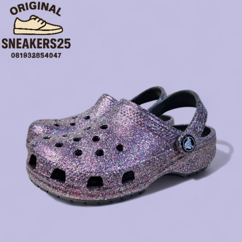 Jual Crocs Classic Glitter Anak Crocs Kids / Crocs Anak / Sendal Crocs Classic Glitter / Sepatu Send
