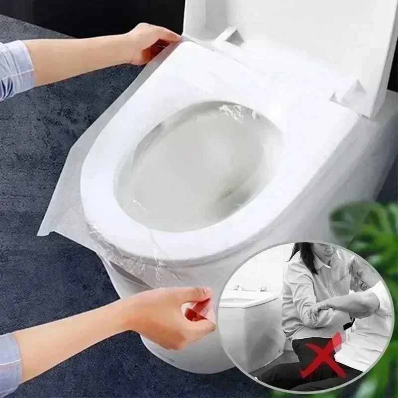 Plastik Toilet Duduk Alas Duduk Toilet Sekali Pakai Toilet Seat Cover Plastik Travel Toilet Seat