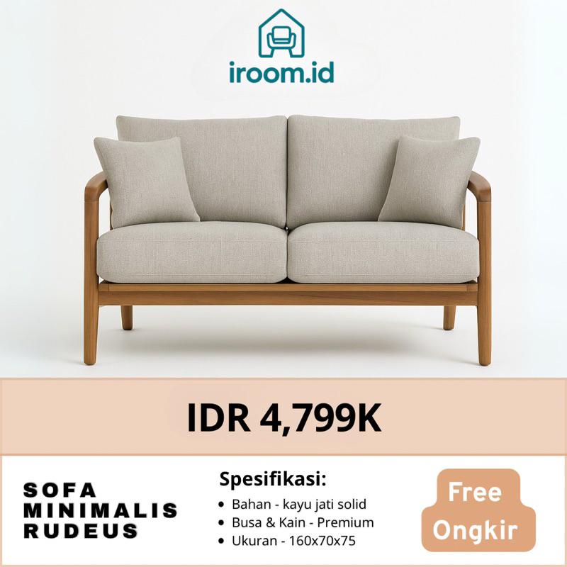 GRATIS INGKIR SOFA MINIMALIS RUDEUS | SOFA ROTAN KAYU JATI | BANGKU ROTAN | SOFA KAYU JATI | KURSI K