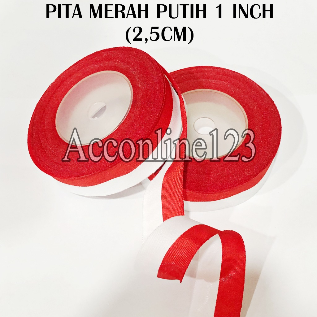 

Pita Merah Putih 1 inch (2,5cm) Per Roll