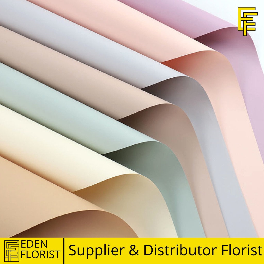 

Cellophane Full Color Kertas Polos Wrapping Buket Bunga Waterproof Flower Bouquet COD KB6299