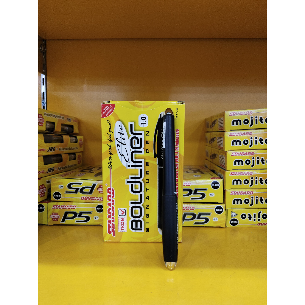 

pulpen standard boldliner elite black