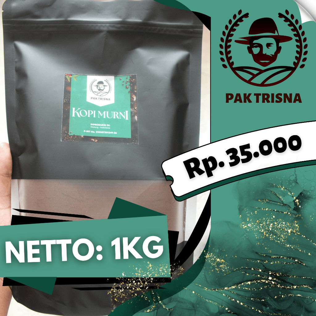

Kopi Bubuk 1kg PakTrisna Original - Kualitas Premium, Aroma Khas Nusantara, Best Seller Kopi Asli