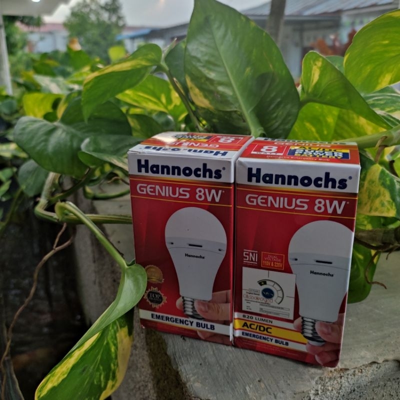 hannochs genius 8 watt, lampu hannochs ac/dc, bohlam, led, hanok, hannochs, lampu murah