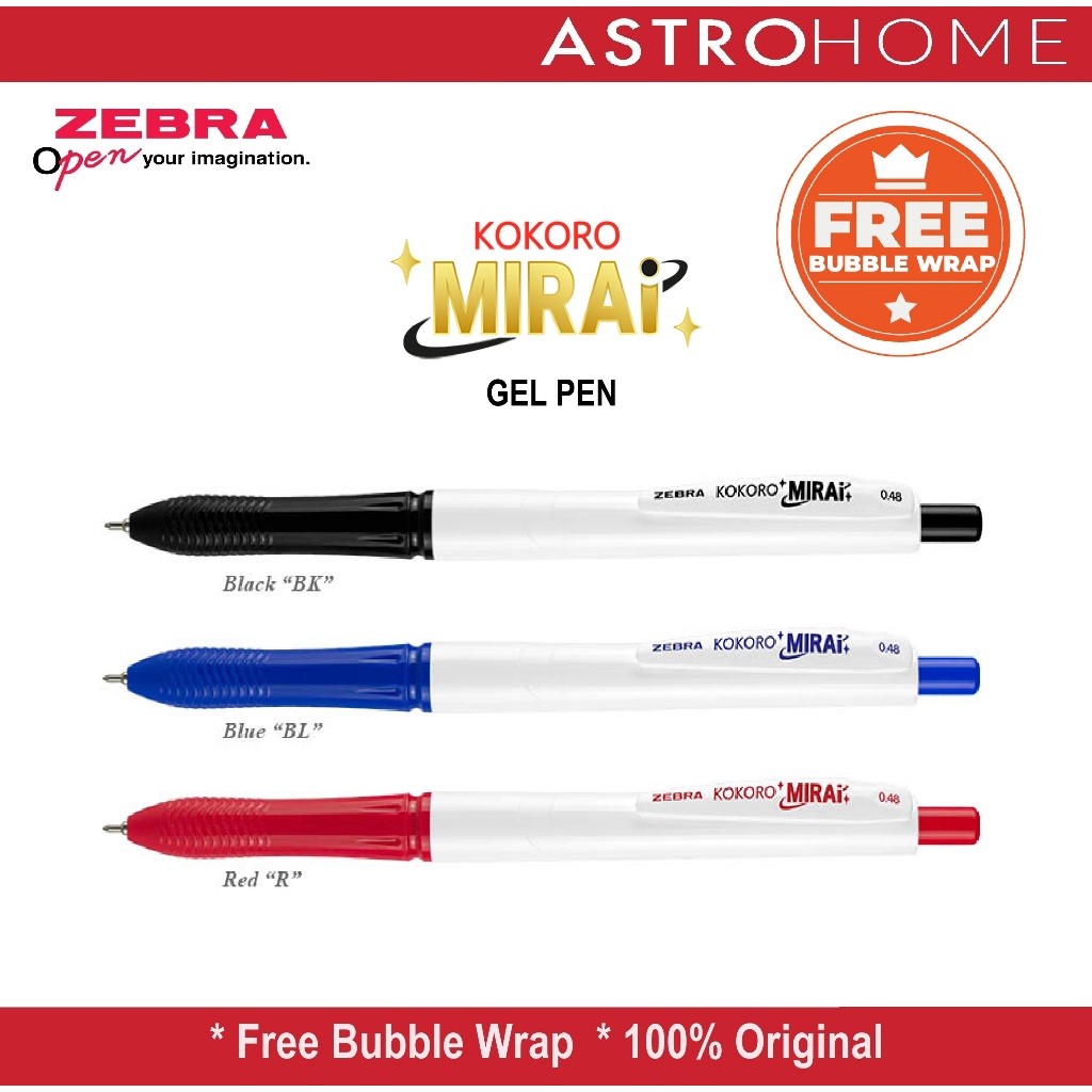 

Pulpen Cetek Ballpoint Bolpoin Pen Zebra Kokoro Mirai Gel Ink Ballpen 0.48 mm