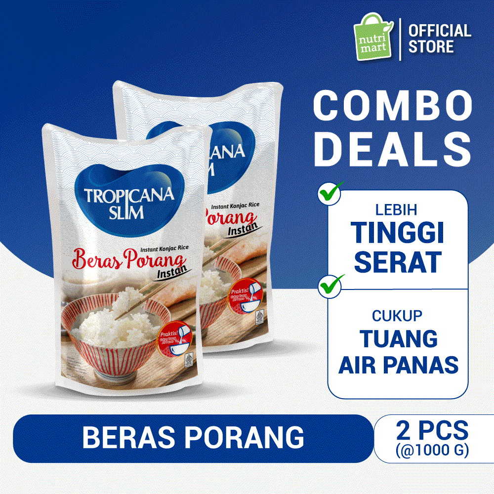 

Twin Pack - Tropicana Slim Beras Porang Instan 1000 gram