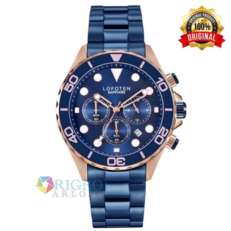 Jam Tangan pria LOFOTEN F.6521MBLU Original Garansi Resmi 2 Tahun