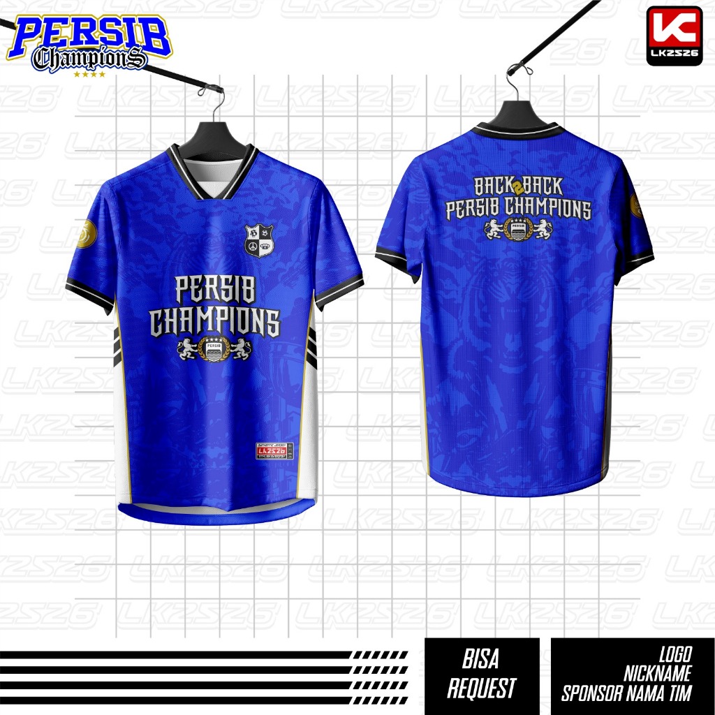 Jersey PERSIB BDG Champions Edition - Back to Back Juara Biru Full Print Special