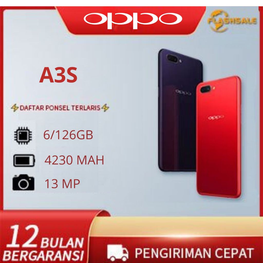 Hp oppo A3S RAM 6/128GB TERMURAH GARANSI 12 BULAN BISA COD