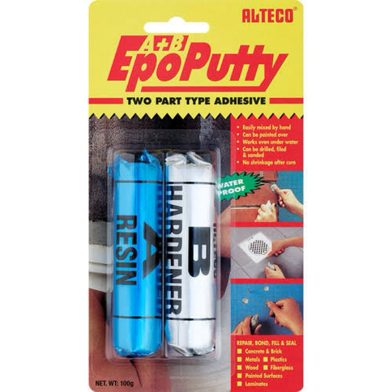 Alteco Lem Kapal Porting Epoputty Tahan Panas 50gr 100gr