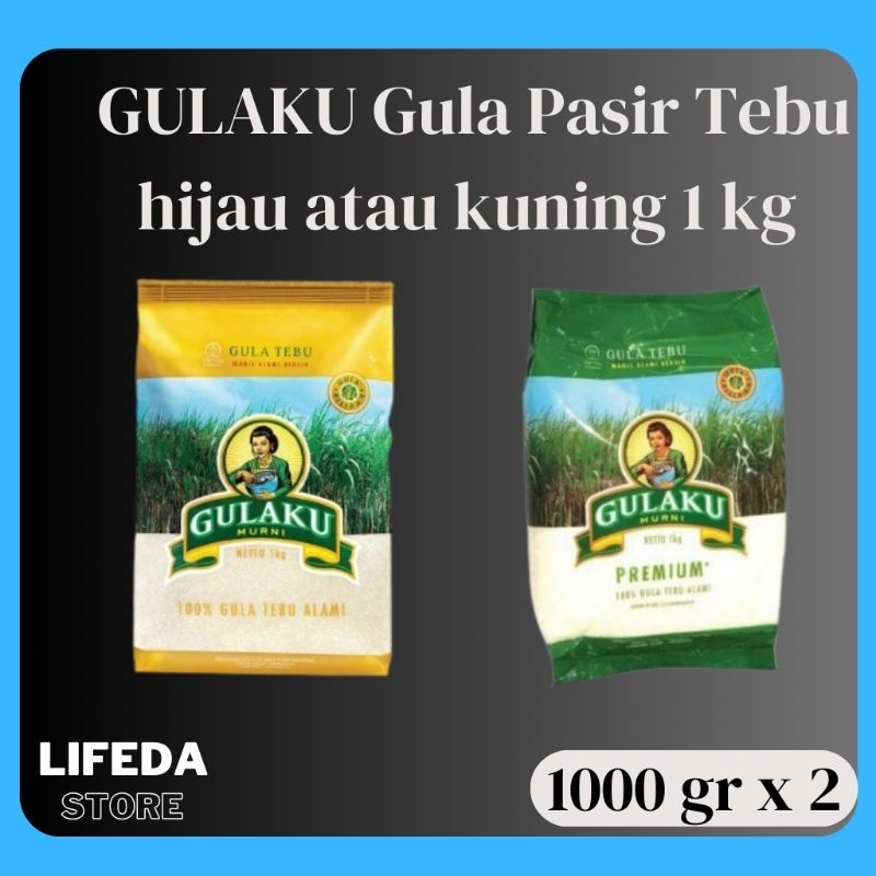 

GULAKU Gula Pasir Tebu Hijau atau Kuning 1 kg