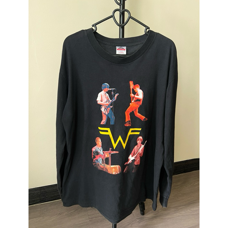 Weezer Corporate sell-out tour 2001 T-shirt long sleeve kaos band koleksi