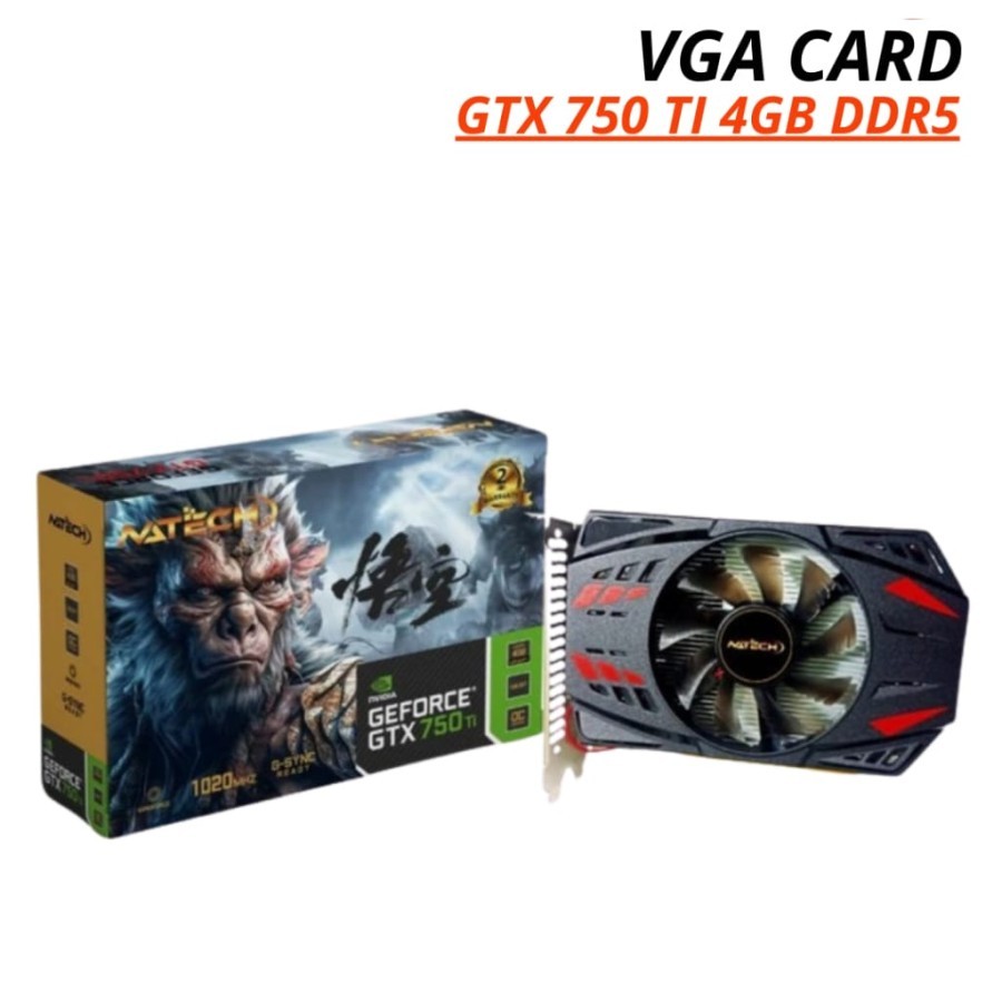 VGA Card NATECH GeForce GTX 750 TI 4GB DDR5 128BIT VGA Gaming - ercomp2