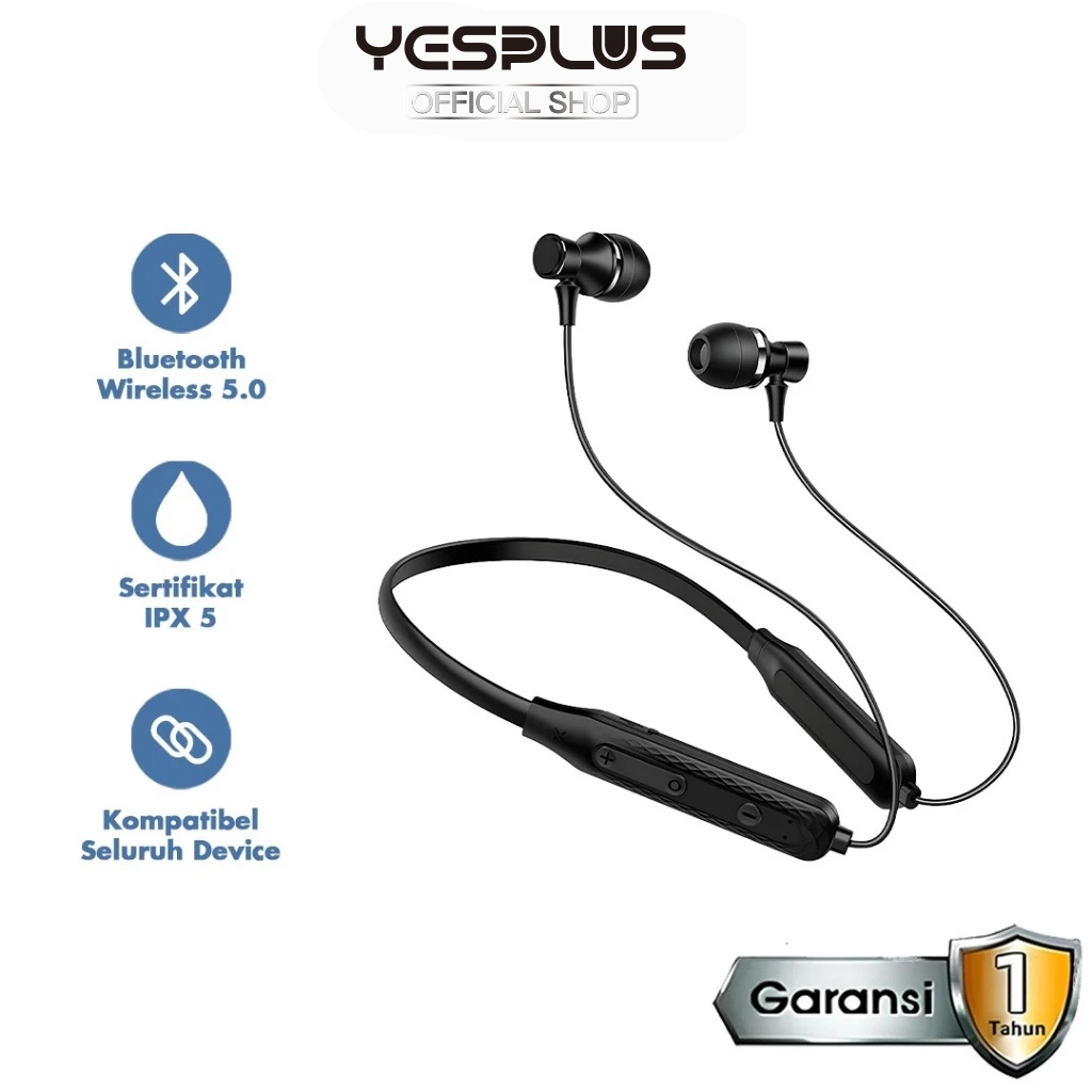 YESPLUS YS-609 Headset Wireless 5.0 Sport Hitam