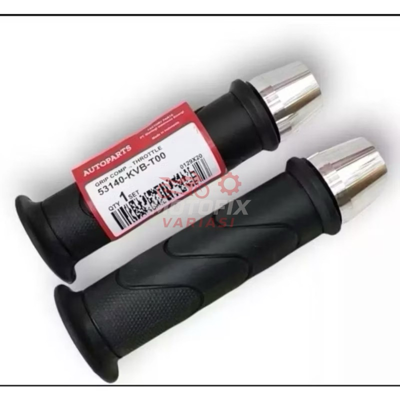 Paket Murah handgrip honda set bandul jalu stang chrome model pcx universal Grip Honda semua motor B