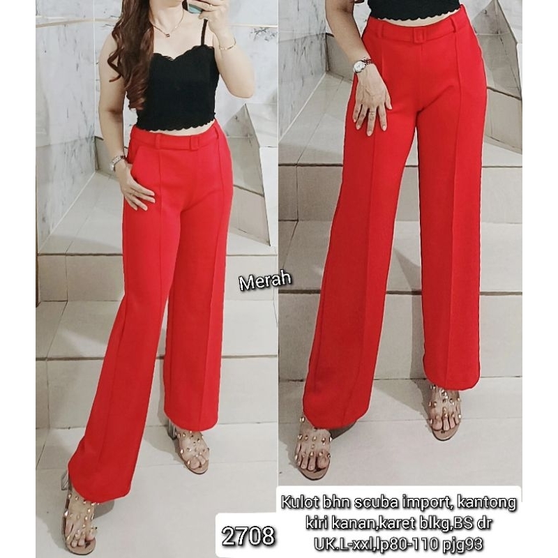 LIN 2708 KULOT SCUBA RING BELT IMPORT / KULOT SCUBA PREMIUM / KULOT HITAM WANITA / READY / REALPICT