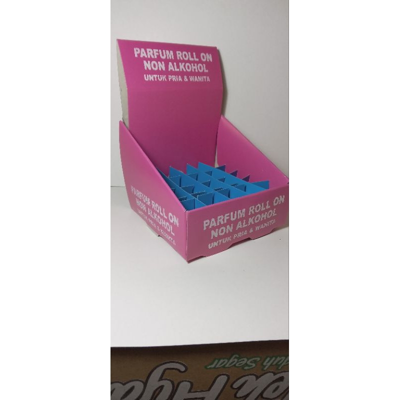 tatakan parfum roll on isi 25 botol ● display parfum rollon