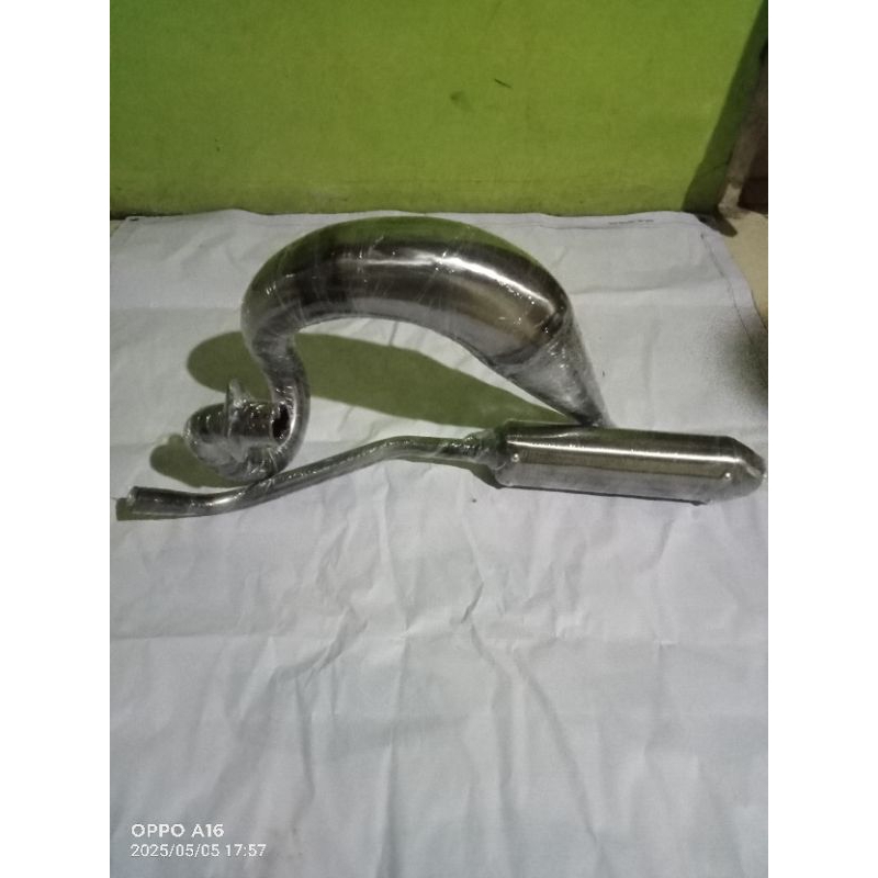 Knalpot Udang Trail Satria 2 Tak Satria Hiu/Lumba Model Yz YZ Cross Motocross Rgr Satria 2tak Hiu Lu
