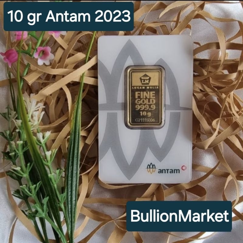 LOGAM MULIA ANTAM 10 GRAM, LM ANTAM 10 GRAM, EMAS BATANGAN ANTAM TERBARU 2023