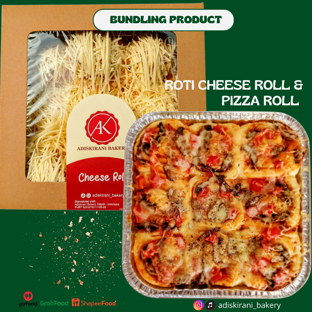 

PAKET ROTI HAJATAN : ROTI CHEESE ROLL DAN PIZZA ROLL