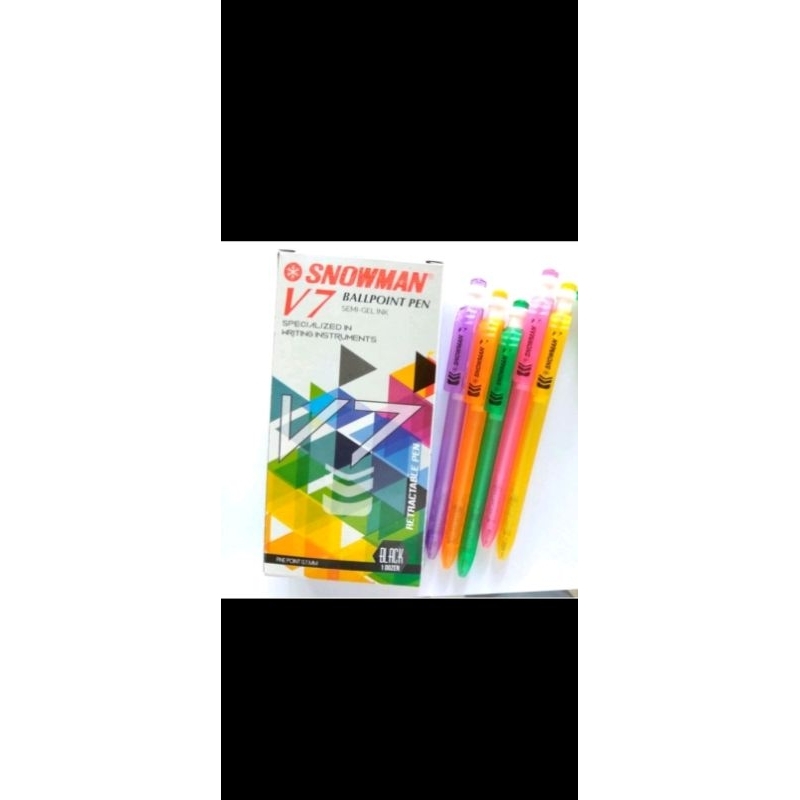 

pen snowman v7 hitam 1 pak (12 pcs)