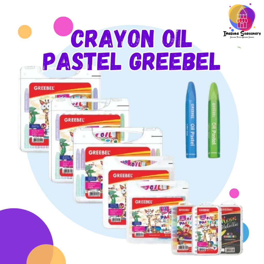 

Crayon Oil Pastel Krayon Greebel / Krayon Anak / Crayon Kids isi 12 18 24 36 Warna Imasuka Stationery
