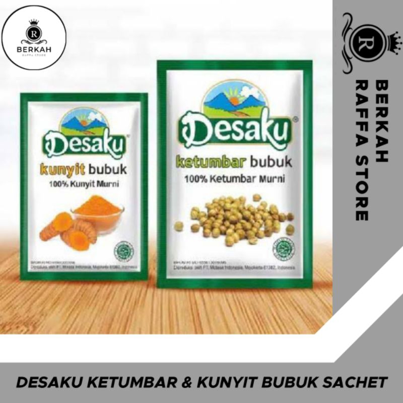 

Desaku Bumbu Marinasi Renceng / Desaku Ketumbar Bubuk / Desaku Kunyit Bubuk / Desaku Rempah Murni
