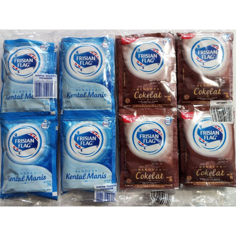 

Frisian Flag Kental Manis Sachet Renceng Isi 6 - Putih, Coklat, Gold, Cocopandan