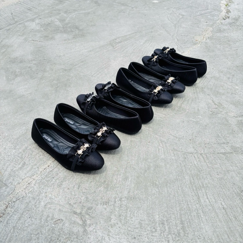 ZORAE | FLATSHOES WANITA | FLATSHOES HITAM | PANSUS KERJA WANITA
