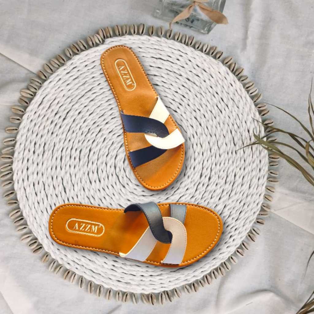 [DAPPIO FASHION] Sandal Teplek Tali Silang Slop Slip On Kasual Wanita Remaja Kekinian
