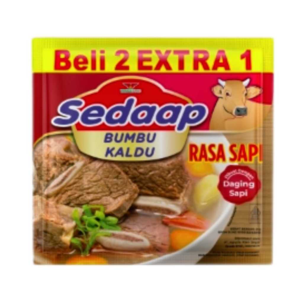 

SEDAAP Bumbu Kaldu Sapi 9g – BELI 2 GRATIS 1 – Penyedap Masakan Rasa Gurih
