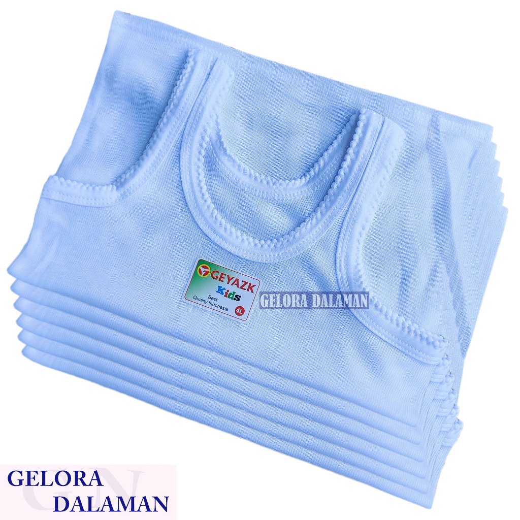 Isi 6 Pcs Singlet Anak Kaos Dalam Anak Laki Dan Perempuan Warna Dan Putih