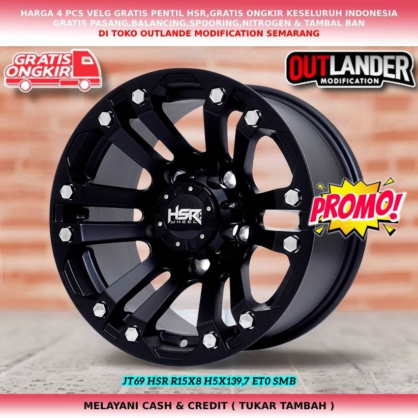 velg offroad r15 lebar 8/velg mobil Feroza Taft CJ dll velg hsr jt69 r15