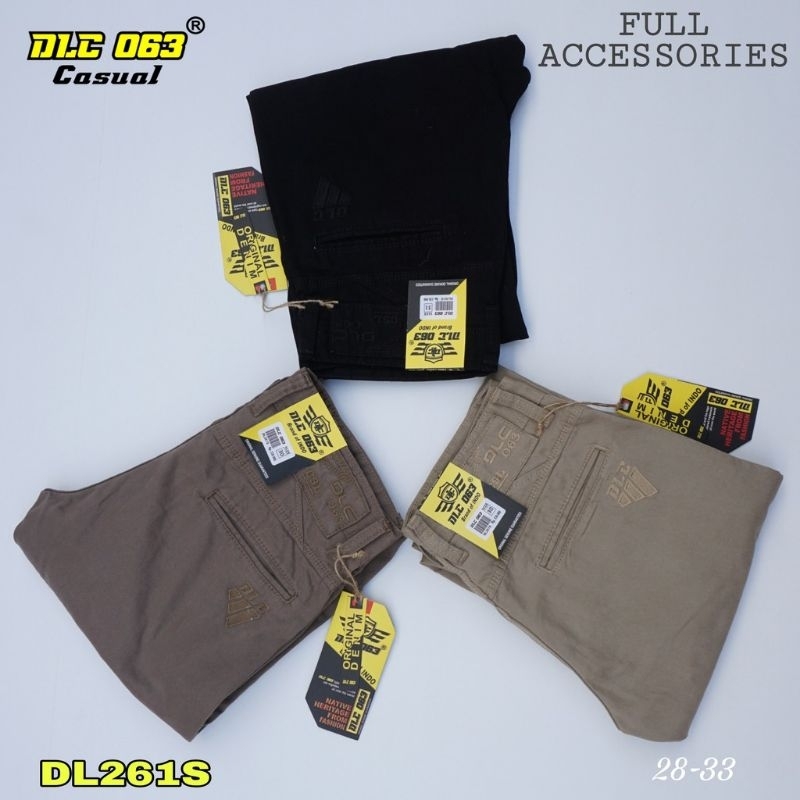 Celana panjang pria dlc original 100℅ celana kanvas panjang dlc 063 standar fit
