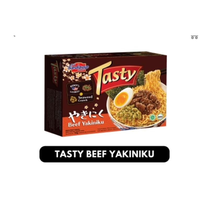 mie sedaap tasty beef yakiniku karton