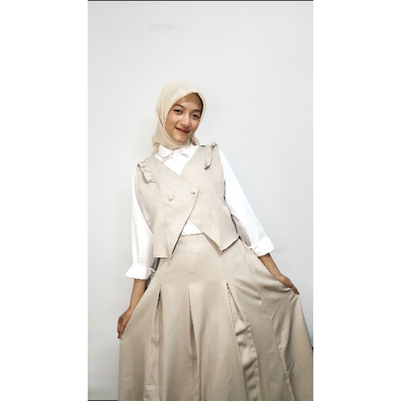 Oldie Setelan Vest Rok | Setelan Vintage Formal Korean Style