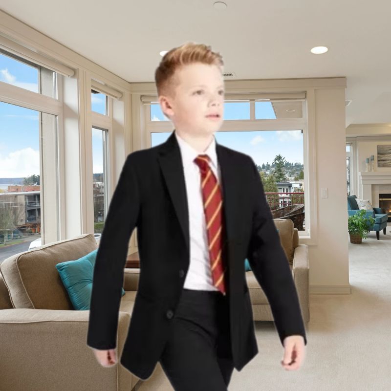 JAS BLAZER FORMAL  ANAK LAKI-LAKI  HITAM 13 TAHUN
