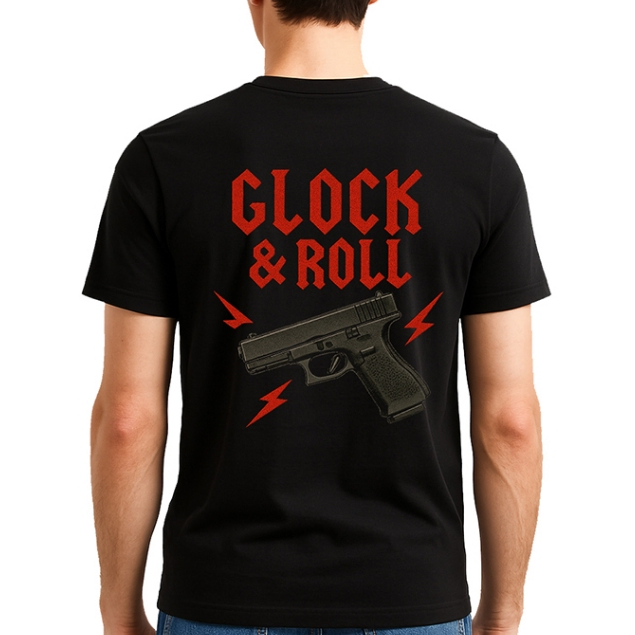 RSA Kaos Tactical Glock & Roll - Baju Taktikal Pria Army -  Combed 24s Premium -  TNI Polisi Brimob
