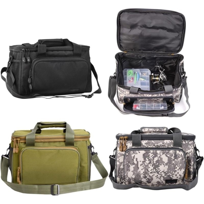 large Fishing tackle bag tas  penyimpanan peralatan pancing waterproof tas Selempang peralatan panci