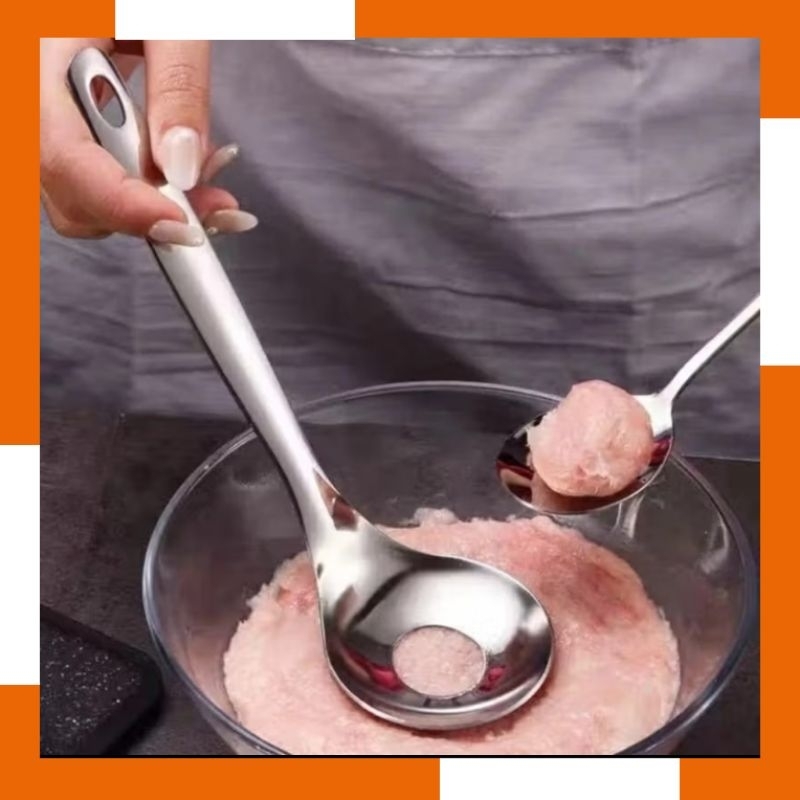 Sendok Pencetak Bakso Supaya Bulat Stainless - Sendok Pembuat Bakso Stainless