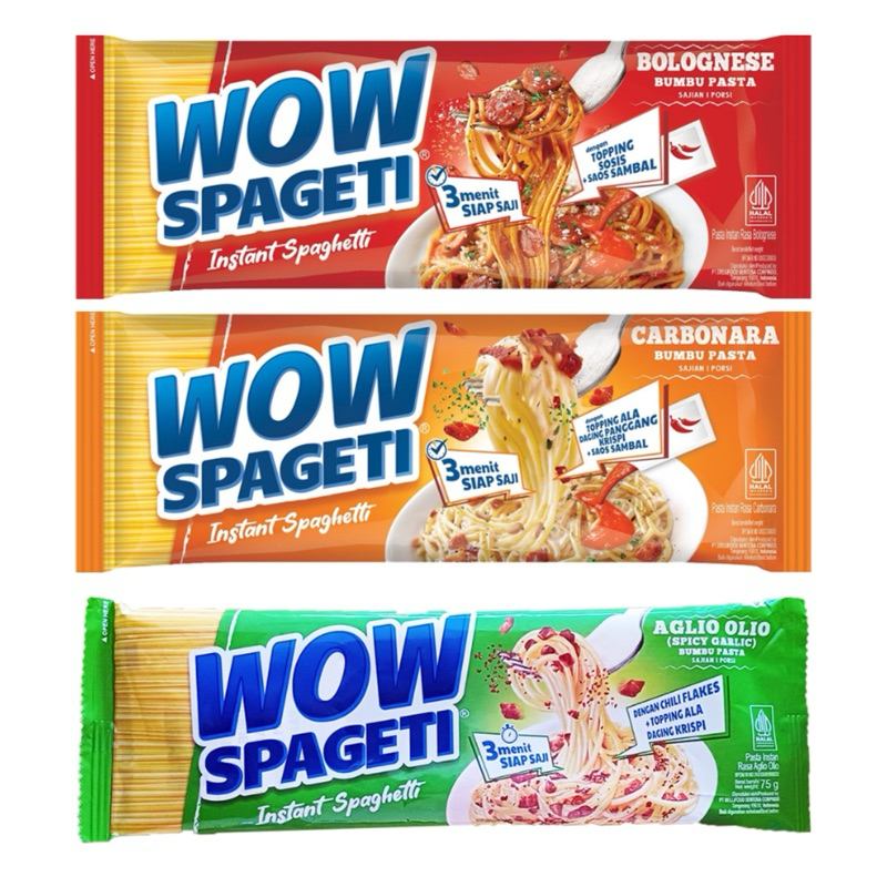 

Wow Spageti Instan varian Bolognese dan carbonara 84 g