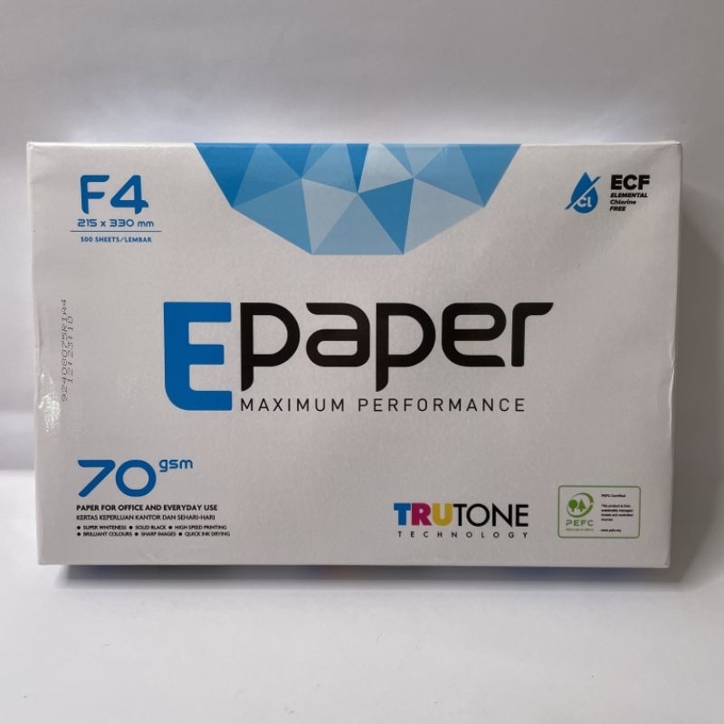 

kertas hvs 1 rim epaper F4 70 gsm