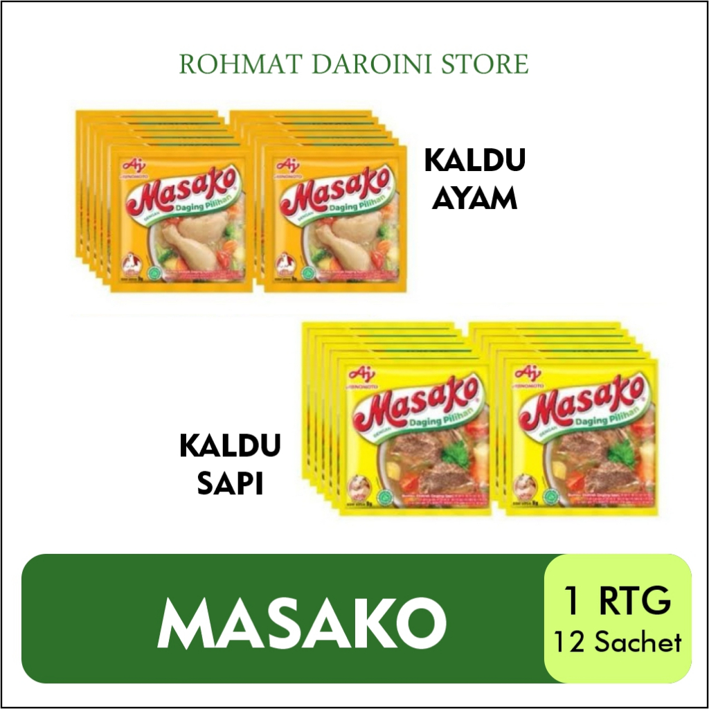 

[RENTENG] MASAKO RENTENG ISI 12 SACHET KALDU BUBUK