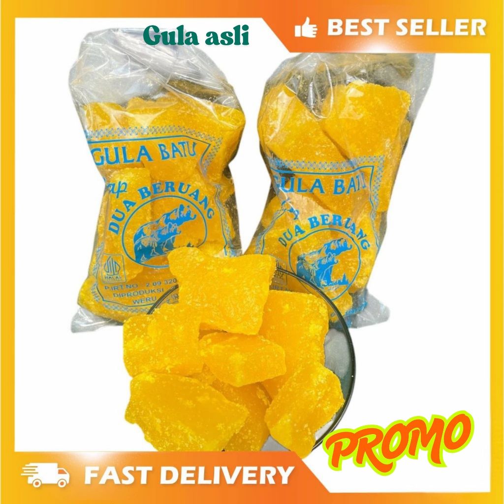 

GULA BATU ASLI Cap "Beruang" Kemasan 500g